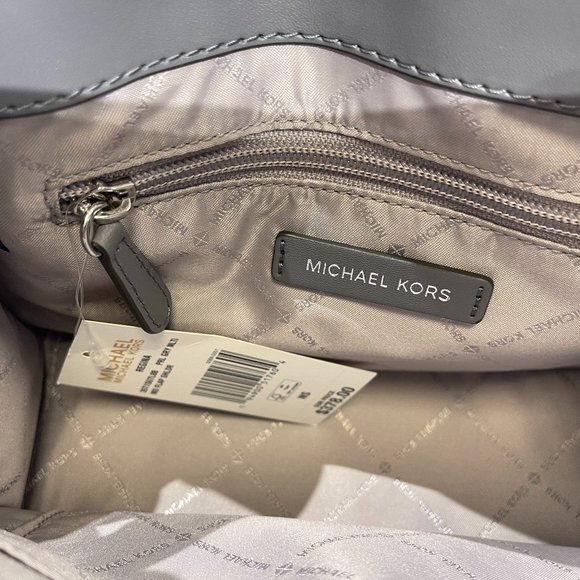 Michael Kors Regina M Flap Shoulder Bag MK Grey - Picture 10 of 12